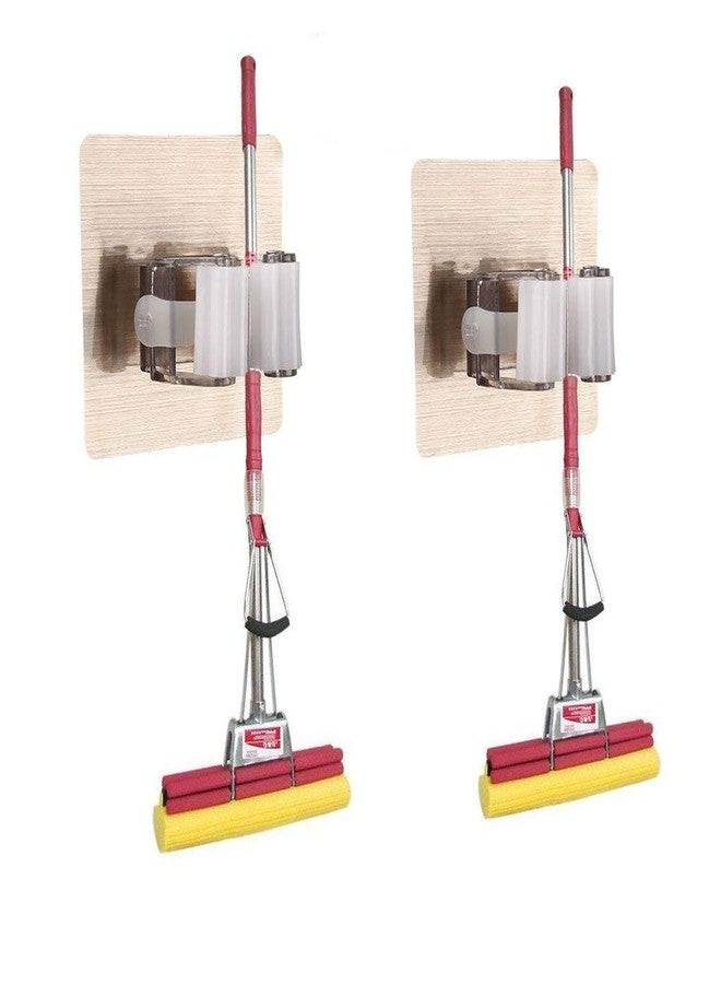 ZURATO ABS Plastic Wall Mounted Self Adhesive Storage Rack Mop and Broom Hanger/Holder for Your Home, Kitchen, Bathroom, Garage and Wardrobe, Small, Multicolour - Image 5